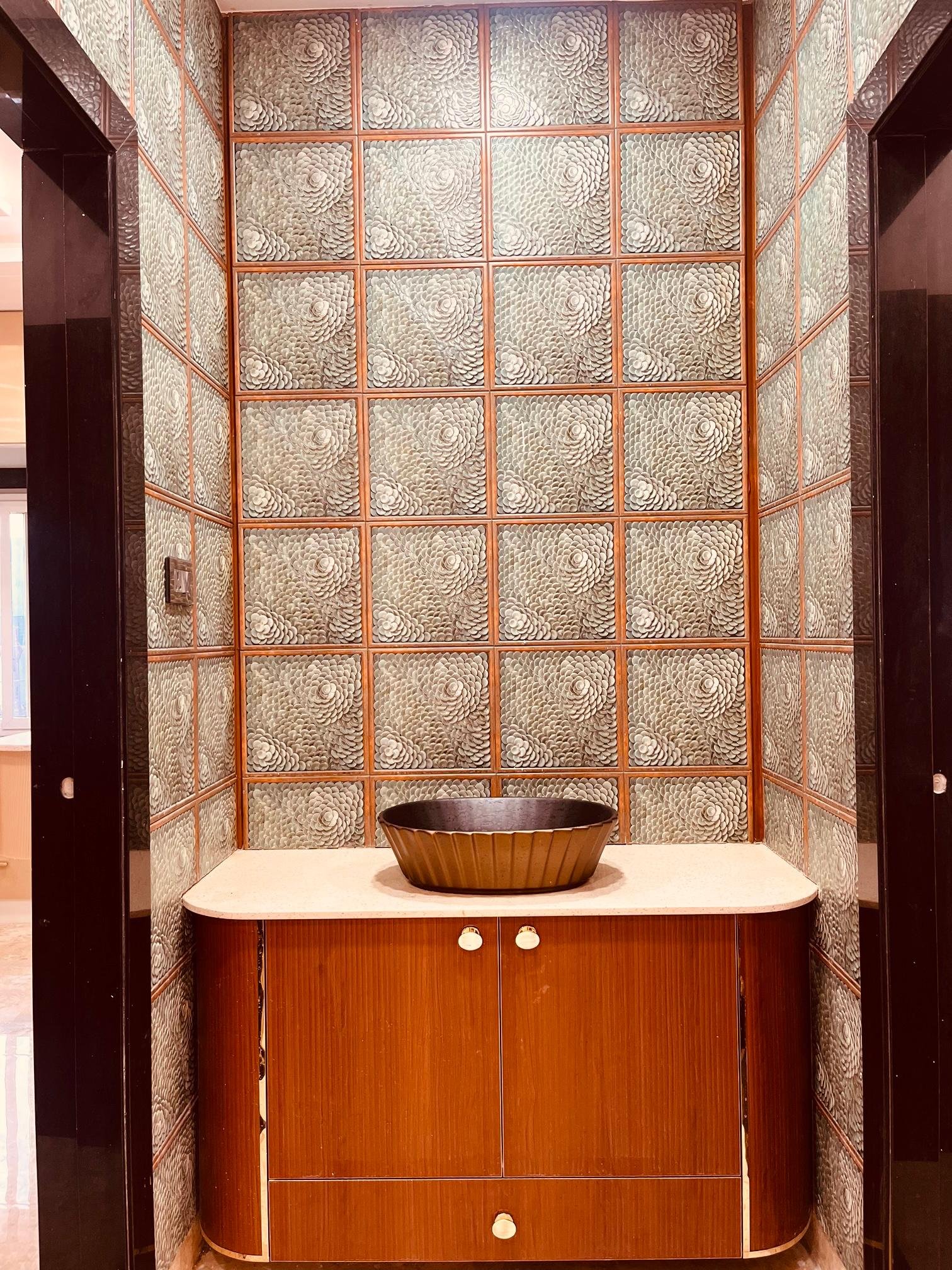 Neutral palette balanced with wood texture